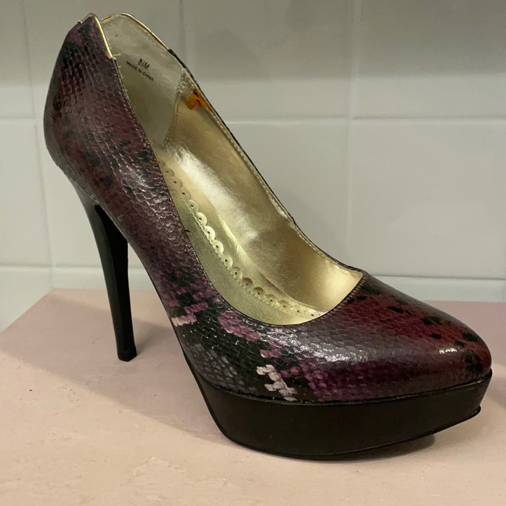 Purple snake heels
